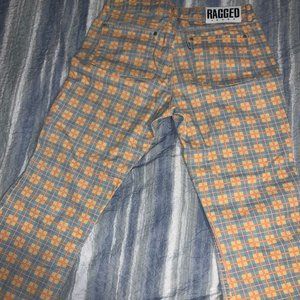 THE RAGGED PRIEST RETRO PLAID JEANS SIZE 6